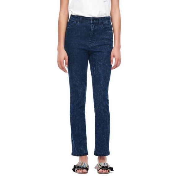 NWT Rebecca Taylor la vie ines high waisted straight leg jeans size 25 - Picture 1 of 13